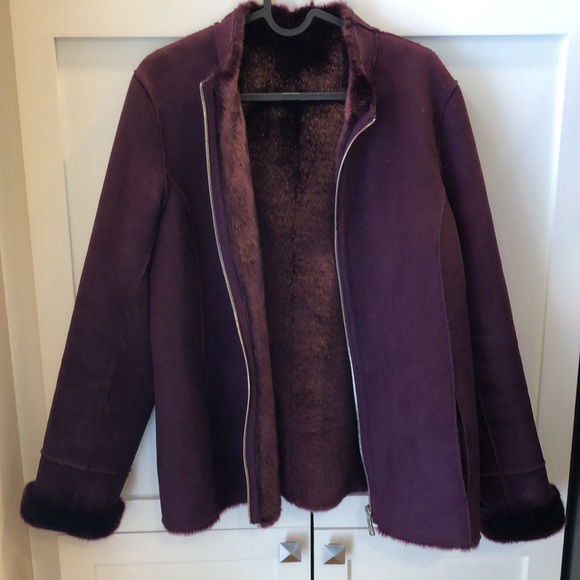 Calvin Klein Burgundy Jacket - Picture 2 of 6